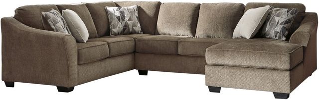 Benchcraft® Graftin 3-Piece Teak Left-Arm Facing Sectional with Chaise-0