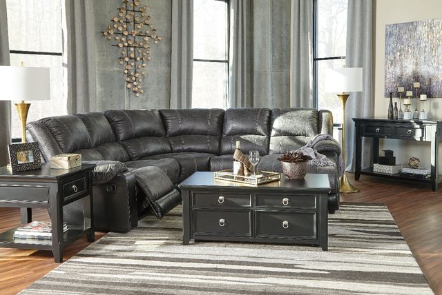 Signature Design by Ashley® Nantahala 5-Piece Slate Reclining Right-Arm Facing Sofa Sectional and Chaise-2