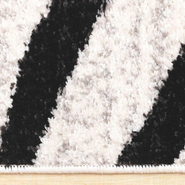 Kalora Interiors Eclipse Grey/White 5'x8' Style 1 Area Rug-2