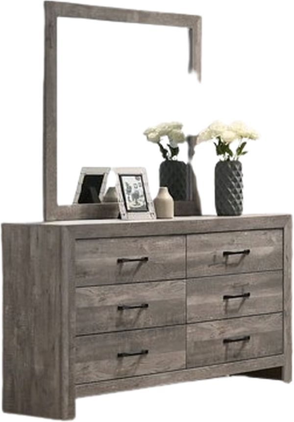 American Wholesale Furniture Cameron 3-Piece Gray Queen Bedroom Set-2