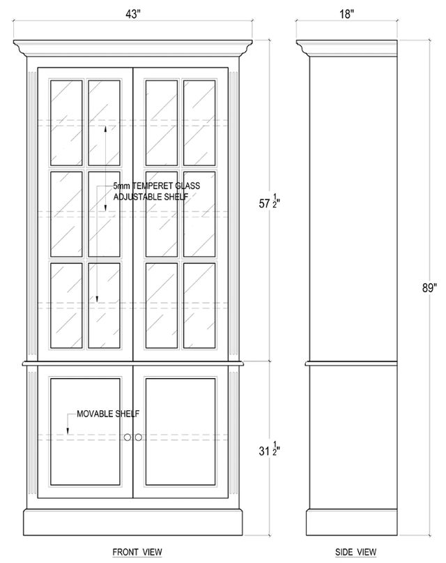 Bramble Customizable Walton Display Cabinet-1