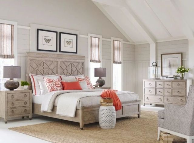 American Drew® Vista Altamonte Soft Gray California King Panel Bed-1