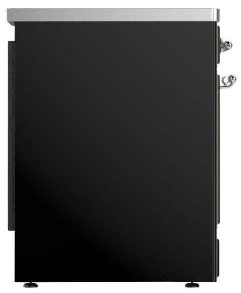 Ilve® Majestic III 30" Glossy Black Pro Style Induction Range with Solid Door and Chrome Trim-3
