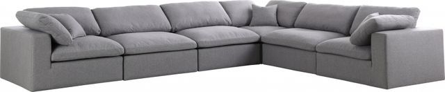 Meridian Furniture Serene 6-Piece Grey Modular Sectional-0
