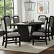 Elements International Ridgemont 7-Piece Black Grain/Gray Dining Set-1