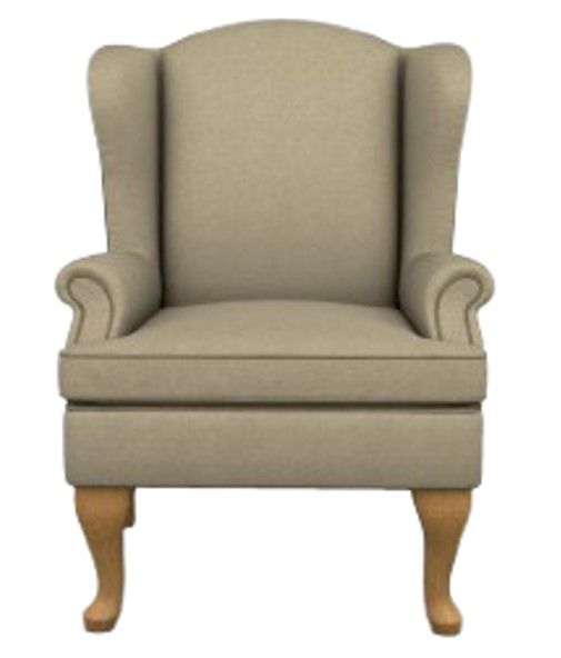 Best® Home Furnishings Customizable Sylvia 35" Wing Back Chair with Honey Birch Legs-1