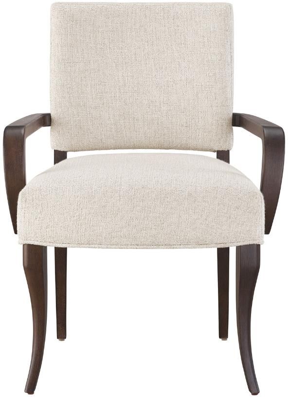 Universal Explore Home™ Arcata Crossover Sand White/Otter Dining Arm Chair-2