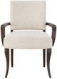 Universal Explore Home™ Arcata Crossover Sand White/Otter Dining Arm Chair-2