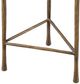 Bassett Mirror Knapp White Accent Table with Brass Base-3