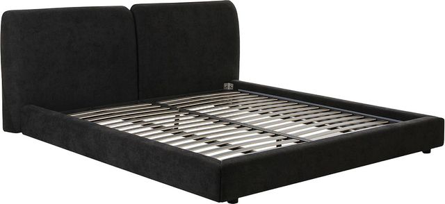Moe's Home Collection Zeppelin Heather Black Queen Bed-0