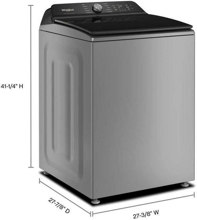 Whirlpool® 6.0 - 6.1 Cu. Ft. Radiant Silver Smart Top Load Washer with The Removable Agitator-4