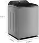 Whirlpool® 6.0 - 6.1 Cu. Ft. Radiant Silver Smart Top Load Washer with The Removable Agitator-4