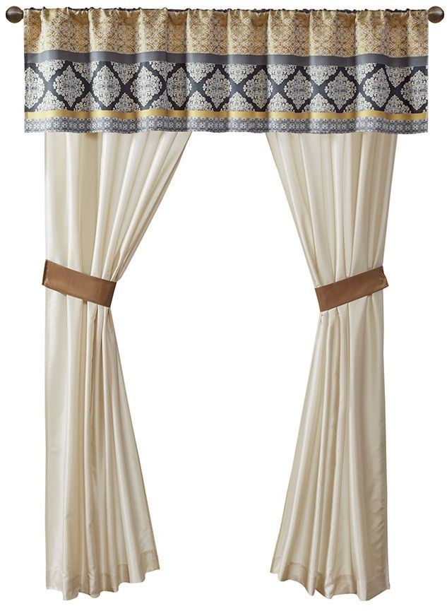 Olliix by Madison Park Essentials 24 Pieces Black/Gold California King Windsor Room in a Bag Set-1