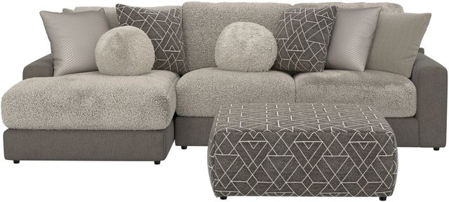 Jackson Furniture Canyon 3-Piece Fawn/Umber Left-Arm Facing Sectional and Ottoman-3