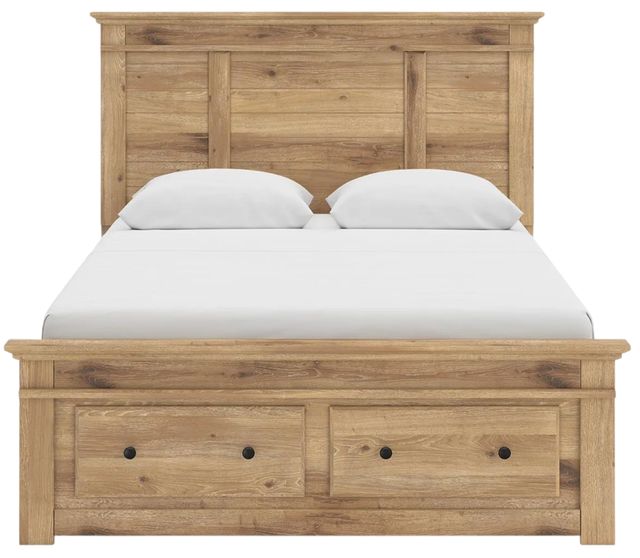 Signature Design by Ashley® Makidern Tan Queen Panel Storage Bed with 2-Drawer-2