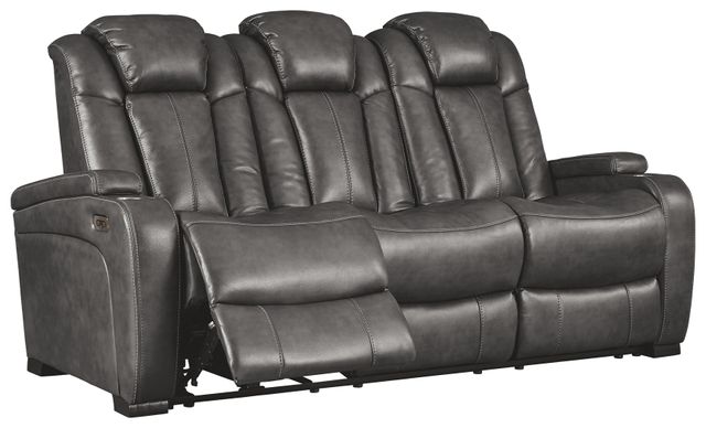 Turbulance Power Reclining Loveseat With Power Headrest - Quarry