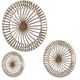 A & B Home 3-Piece Copper/Silver Disc Set-2