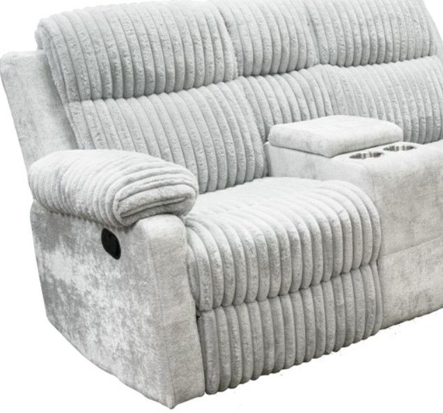 American Wholesale Furniture Marian Pearl Manual Reclining Console Loveseat-1