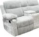 American Wholesale Furniture Marian Pearl Manual Reclining Console Loveseat-1