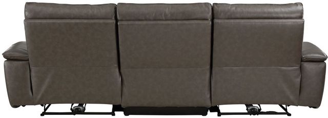 Homelegance® Maroni Dark Brown Double Power Reclining Sofa with Power Headrests-3