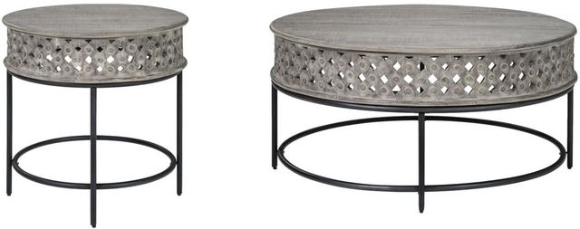 Signature Design by Ashley® Rastella 2-Piece Gray/Black Living Room Table Set-0