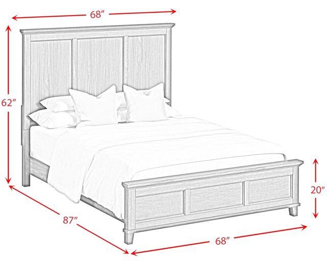 Elements International Canterbury Gray Queen Panel Bed-2
