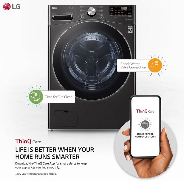 LG 5.0 Cu. Ft. Black Steel Front Load Washer-12