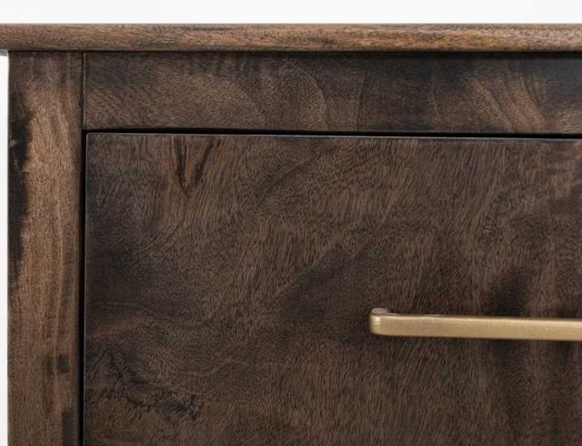 International Furniture Direct Dark Mezquite Black Curved Chest-4