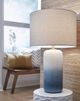 Signature Design by Ashley® Lemrich White/Teal Table Lamp-1