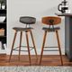 Armen Living Fox 2-Piece Brown/Walnut Counter Stool Set-1