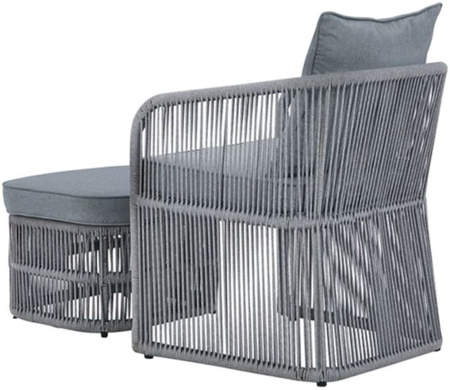 Signature Design by Ashley® Coast Island Gray Outdoor Chair with Ottoman and Side Table-4