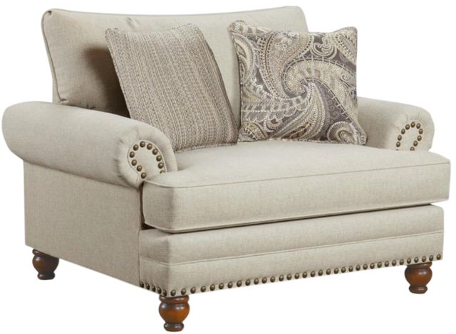 Fusion Furniture Carys Doe Beige Chair and a Half-0