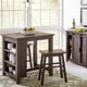 Jofran Inc. Madison County 3-Piece Brown Counter Table Set-1