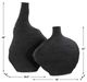Uttermost® Duostacked 2-Piece Matte Black Vase Set-2