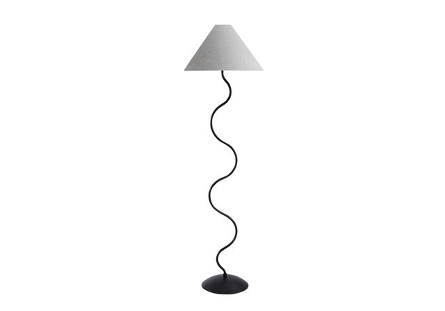 Monarch Specialties Inc. Black 64" Curved Floor Lamp-0