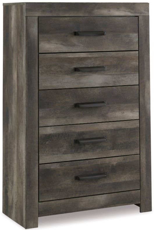 Signature Design by Ashley® Wynnlow 5-Piece Gray King Panel Bed Set-4