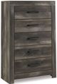 Signature Design by Ashley® Wynnlow 5-Piece Gray King Panel Bed Set-4