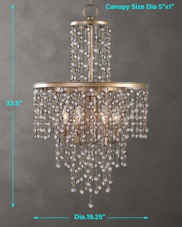 Uttermost® Valka Silver Crystal Chandelier-2