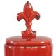 A & B Home Red Lidded Jar-1