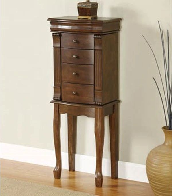 Powell® Jameson Walnut Jewelry Armoire-1