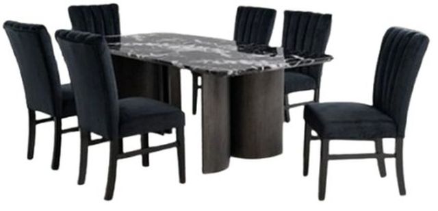 Furniture of America® Selsey 7-Piece Black Dining Table Set-0