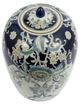 A & B Home Blue/White Porcelain Accent Jar-0