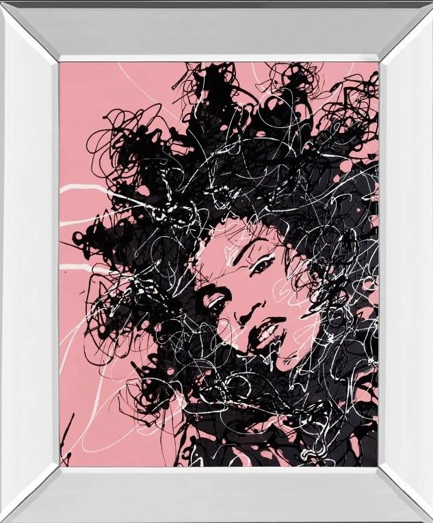 Classy Art Star I by Oksana Leadbitter Mirror Framed Wall Art-1