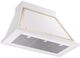 Ilve® Nostalgie II Noblesse 40" White Wall Mounted Range Hood with Brass Trim-1