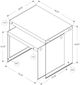 Monarch Specialties Inc. 2-Piece Dark Taupe Tempered Glass Nesting Tables Set-3