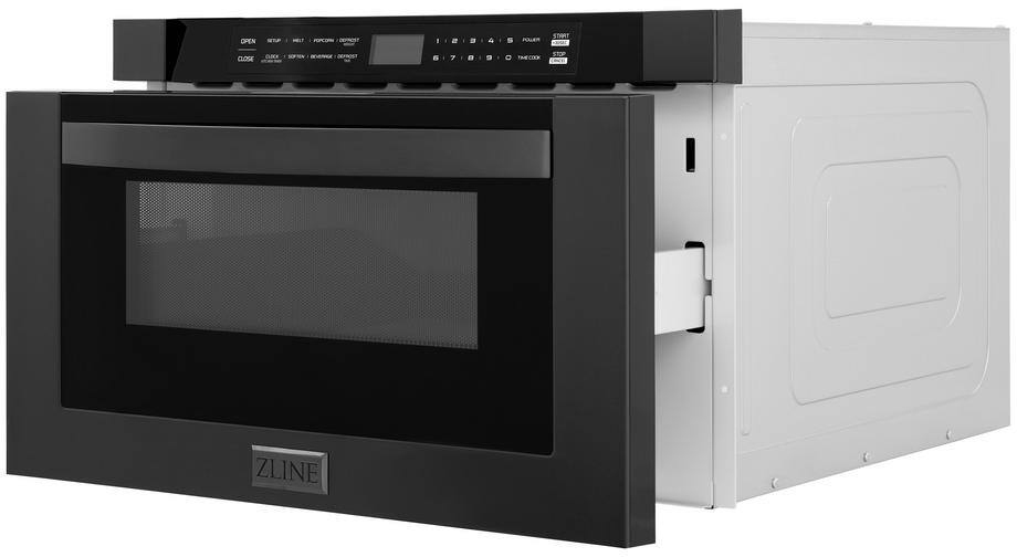 Zline 1.2 Cu. Ft. Black Stainless Steel Microwave Drawer - Thumbnail 4