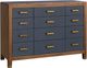 Hooker® Furniture Melange Geneva Navy Blue/Walnut Accent Drawer Chest-0