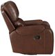 Homelegance® Newnan Brown Swivel Glider Manual Reclining Chair-3