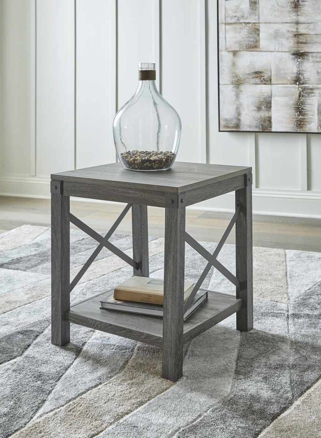 Signature Design by Ashley® Freedan 2-Piece Grayish Brown End Table Set-2