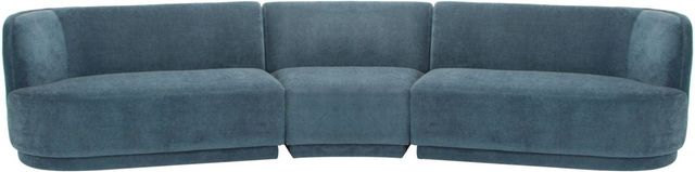 Moe's Home Collection Yoon Compass 3-Piece Nightshade Blue Modular Sectional-0